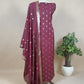 Handloom Munga Silk Suit With Zari Weaving