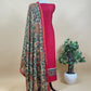 Blue Pure Maheshwari Unstitched Suits With Kalamkari Dupatta