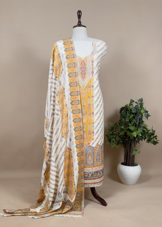 Pashmina with Kani zari Unstitched Suit