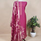 Purple Premium Kani Silk Suit With Kani Zari Weaving