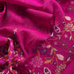 Rani Pink Linen Chanderi Suit With Jamdani Weaving