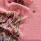 Chanderi suit fabric with jamdani weaving

