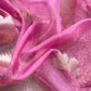 Pink Banarasi Silk Brocade Suit With Organza Dupatta