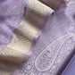 Purple Banarasi Silk Brocade Suit With Organza Dupatta