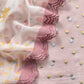 Baby Pink Embroidered Unstitched Mulmul Suit With Scalloped Border.