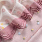 Baby Pink Embroidered Unstitched Mulmul Suit With Scalloped Border.