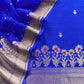 Pure banarasi silk unstitched suit with dupatta

