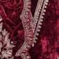 Maroon Pure Velvet Unstitched Suit In Dori Embroidery
