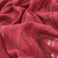 Red Maheshwari Silk Suit Fabric With kantha Dupatta And Kantha Stitch Hand Embroidery
