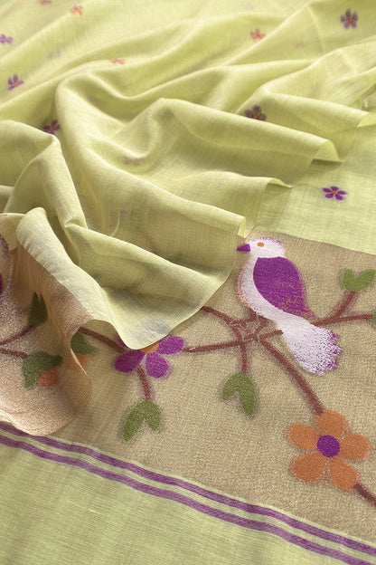 Office wear linen chanderi suit set