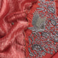 Rust Pure Silk Suit With Tissue Silk Dupatta