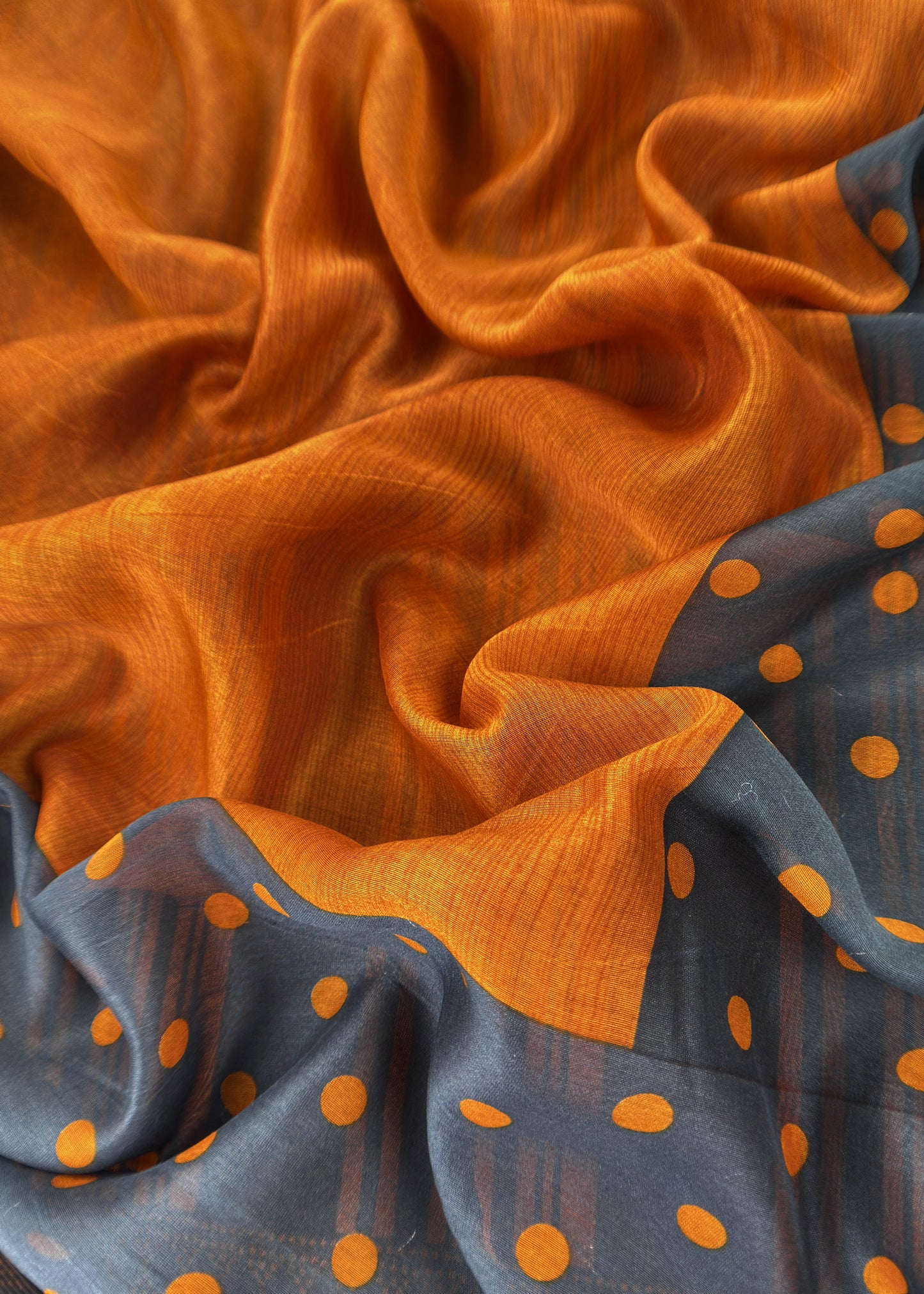 Yellow And Blue Maheshwari Silk Unstitched Suit With Dupatta