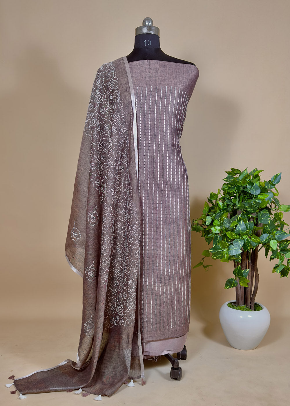 Sufia Fashions Women Kurta 3Pc Linen Suit Readymade Shalwar Kameez India |  Ubuy