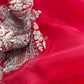 Red Luxe Handloom Raw Silk Kurta and Kora Silk Dupatta With Handwork