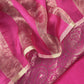 Pink Pure Paisley Brocade Silk Kurta And Zari Panel Silk Dupatta