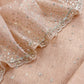 Pink Pure Crushed Tissue Silk Suit Fabric With Mukaish And Hand Work
