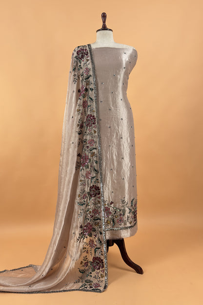 Buy wedding wear suit in tissue silk fabric

