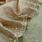 Green Pure Crushed Tissue Silk Suit Fabric With Mukaish And Hand Work
