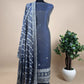 Blue jamdani weaving suit at best price