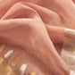 Golden With Peach Tissue Brocade With Kora Silk Dupatta