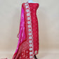 Red Bride and Baraat Red Handloom Silk Kurta and Bandhani Gajji Silk dupatta with Embroidery