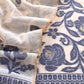 Beige And Blue Linen Chanderi Suit With Jamdani Weaving