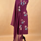 Mulmul suit set with appliqué work

