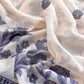 Beige And Blue Linen Chanderi Suit With Jamdani Weaving