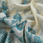Beige And Turquoise Linen Chanderi Suit With Jamdani Weaving