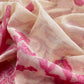 Beige And Pink Linen Chanderi Suit With Jamdani Weaving