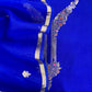 Sapphire Blue Handloom Silk Kurta And Kora Silk Dupatta with Kadwa weaving