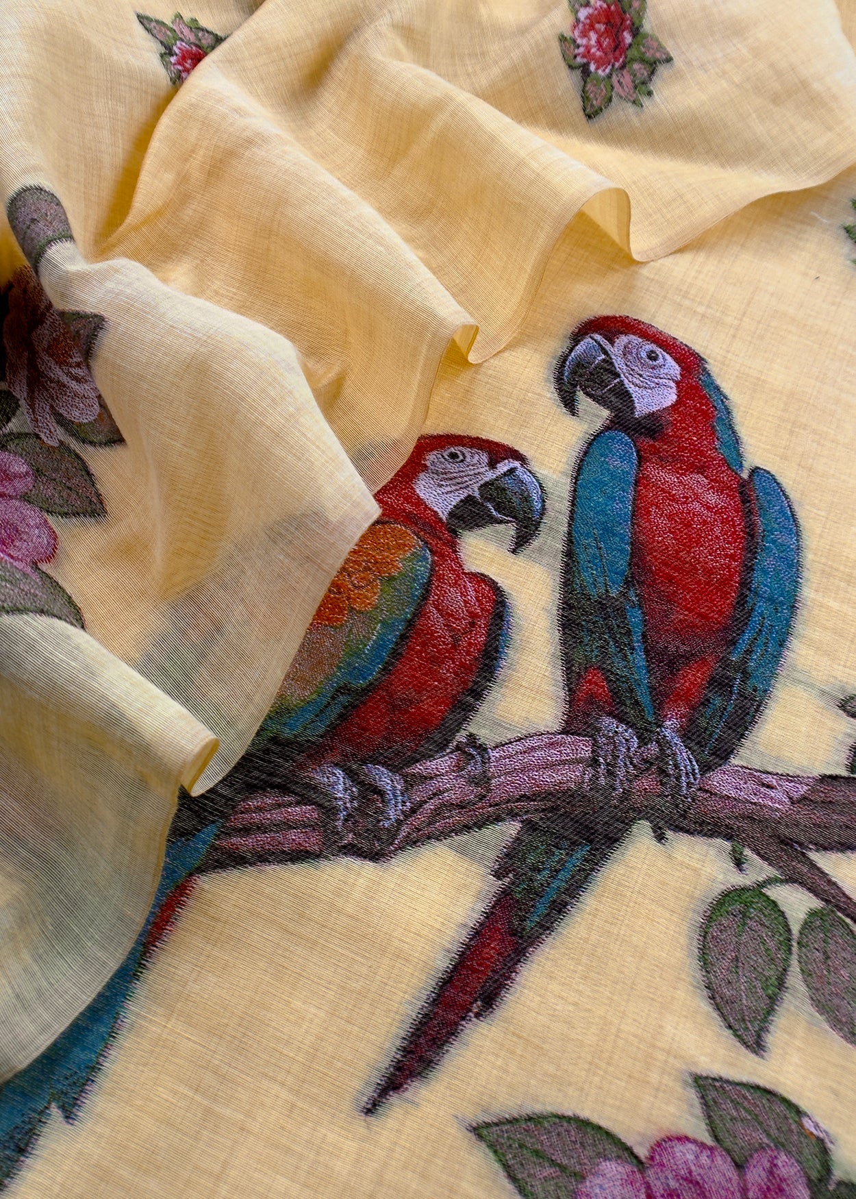 linen chanderi suit with jamdani weaving

