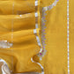 Sunflower Yellow Handloom Silk Kurta And Kora Silk Dupatta With Kadwa Weaving