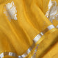 Sunflower Yellow Handloom Silk Kurta And Kora Silk Dupatta With Kadwa Weaving
