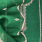 Emerald Green Handloom Silk Kurta And Kora Silk Dupatta With Kadwa Weaving