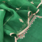 Emerald Green Handloom Silk Kurta And Kora Silk Dupatta With Kadwa Weaving