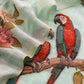 linen chanderi suit with jamdani parrot weaving

