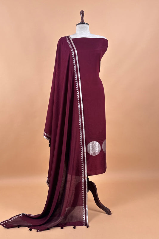 Premium quality silk suit with kadwa weaving dupatta

