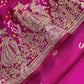 Rani Pink Handloom Silk Suit With Resham Zari Embroidery