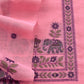 linen chanderi suit with jamdani weaving

