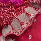Red Bride and Baraat Red Handloom Silk Kurta and Bandhani Gajji Silk dupatta with Embroidery