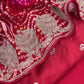 Red Bride and Baraat Red Handloom Silk Kurta and Bandhani Gajji Silk dupatta with Embroidery
