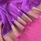 Pink Handloom Raw Silk Kurta And Kora Silk Dupatta With Gold Kadwa Weaving