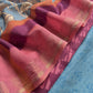 Wine-Pink Maheshwari Silk Suit With And Kalamkari Dupatta
