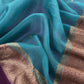 Purple And Blue Handloom Raw Silk Kurta And Kora Silk Dupatta With Gold Kadwa Weaving
