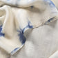 Off White Chanderi Unstitched Suit With Blue Organza Dupatta