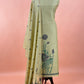 linen chanderi suit with jamdani weaving

