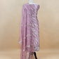 Pink Brush Print Tissue Silk Kurta And Kora Silk Dupatta With Handwork