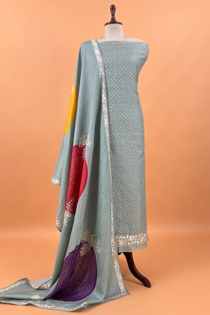 Summer wear suit tussar silk fabric

