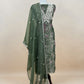 Kalasheel Luxe Green Pure Organza Suit With Zardosi And Dabka Handwork